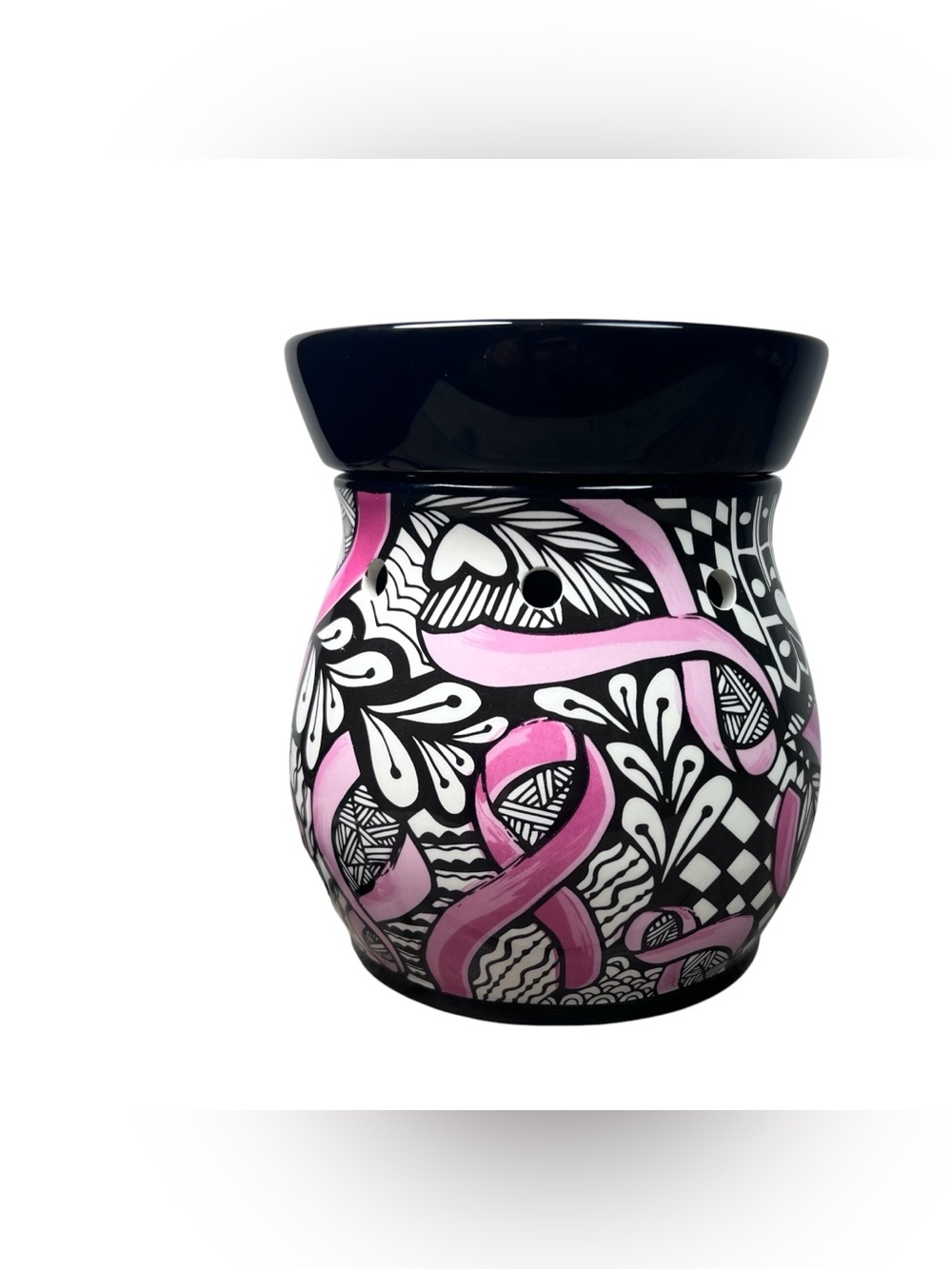 Scentsy 2014 Retired Ribbons of Hope Wax Warmer Breast Cancer Awareness Retired - Picture 10 of 11